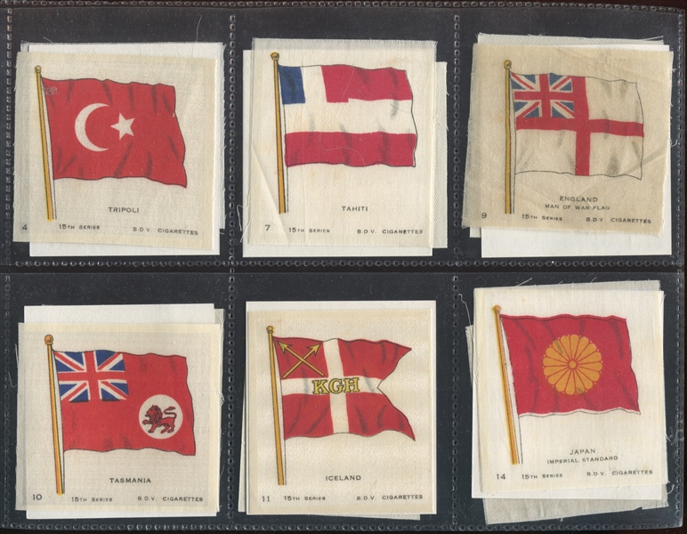 Lot of (195) BDV (UK) Flag Silks From (3) Different Sets