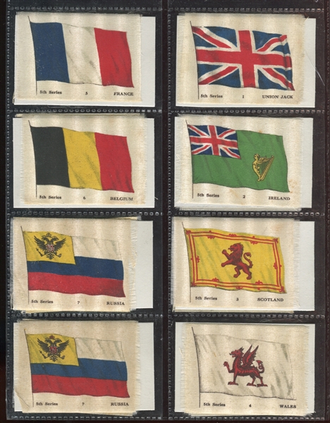 Lot of (195) BDV (UK) Flag Silks From (3) Different Sets