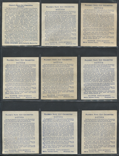 1920s? Canadian Player's Navy Cut Cigarettes Premium Coupons Lot of (27) Different 
