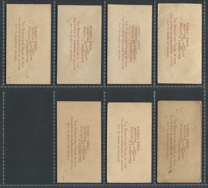 N228-5 Kinney Tobacco Novelties Square Version Lot of (27) Cards