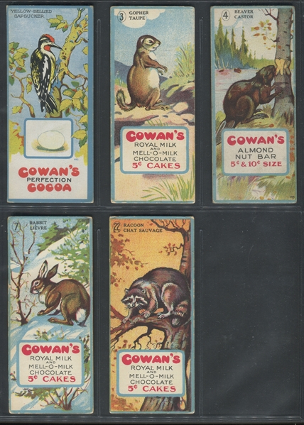 V1, V2 and V6  Cowan's Chocolates Mixed Lot of (14) Cards