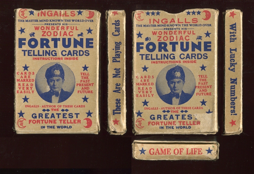 1920s Ingalls Wonderful Zodiac Fortune Telling Cards Deck in Box (31 Cards)