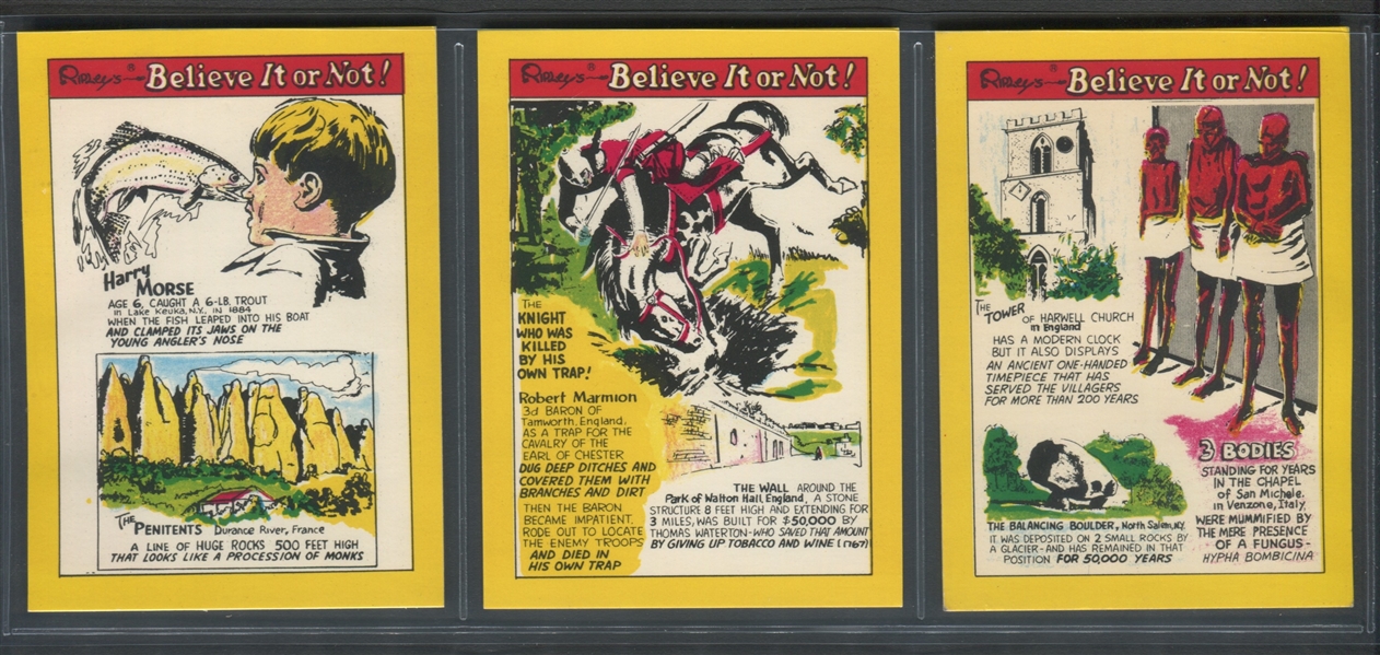 1970 Kilpatrick's Bread Believe It Or Not Complete Set of (84) Cards