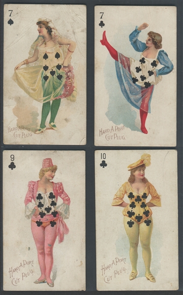 N458-3C Hard-A-Port Playing Cards Lot of (12) Cards with Maclin-Zimmer Overprint