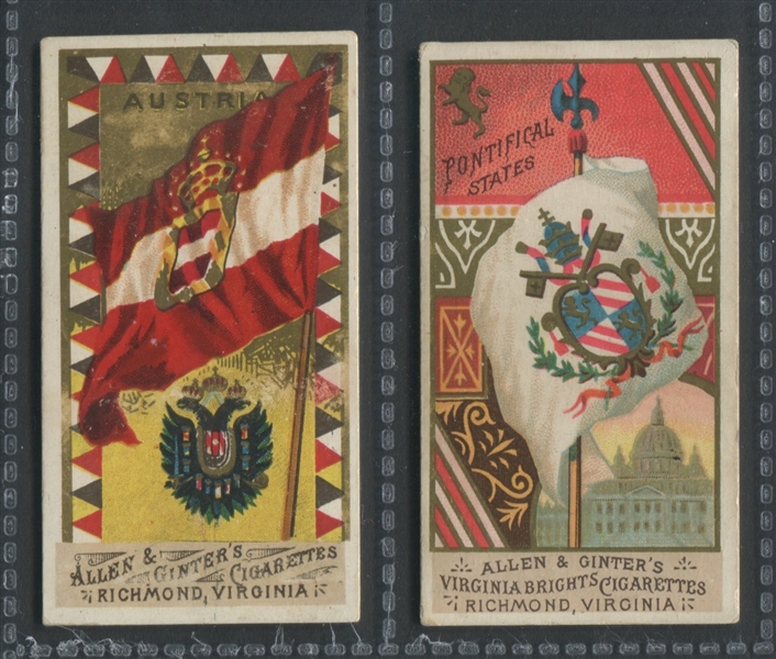 N9 Allen & Ginter Flags of All Nations Pair of Variations