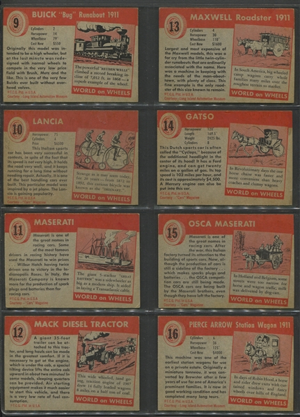 1953 Topps World on Wheels Complete Set of (160) Cards