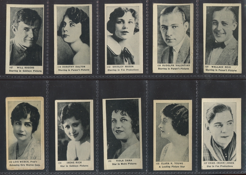 T85-2 Strollers Cigarettes Movie Stars Lot of (15) Cards 