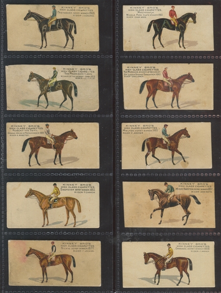 N230 Kinney Tobacco English Running Horses Near Complete Set (24/25) Cards