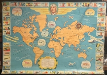 Incredible Heinz Aviation Schoolroom Map