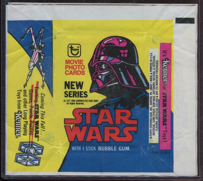 1977 Topps Star Wars Complete Set of (6) Wrappers From (5) Series