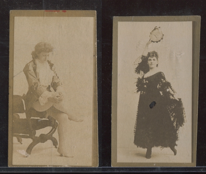 N420 Marburg Seal Of North Carolina Actresses Lot of (2) Different Type Cards