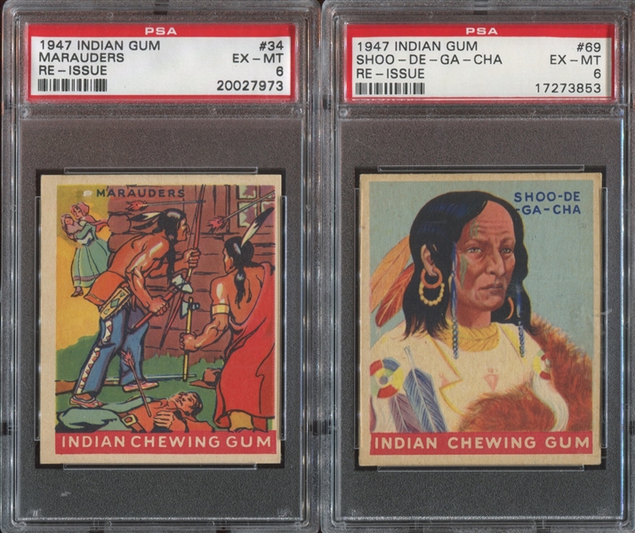 R773 Goudey Indian Gum Reissue Lot of (4) PSA6-Graded Cards