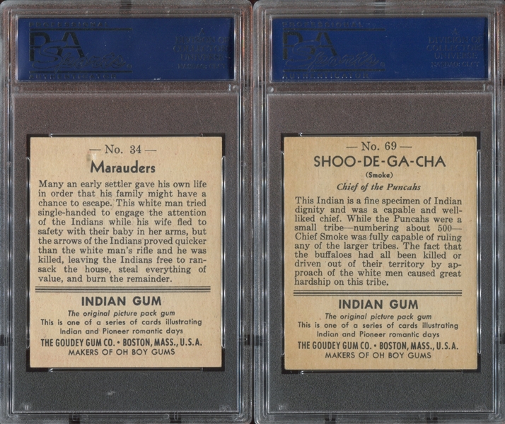 R773 Goudey Indian Gum Reissue Lot of (4) PSA6-Graded Cards