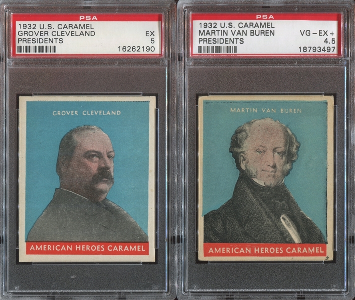 R114 U.S. Caramel Presidents Lot of (4) PSA-Graded Cards
