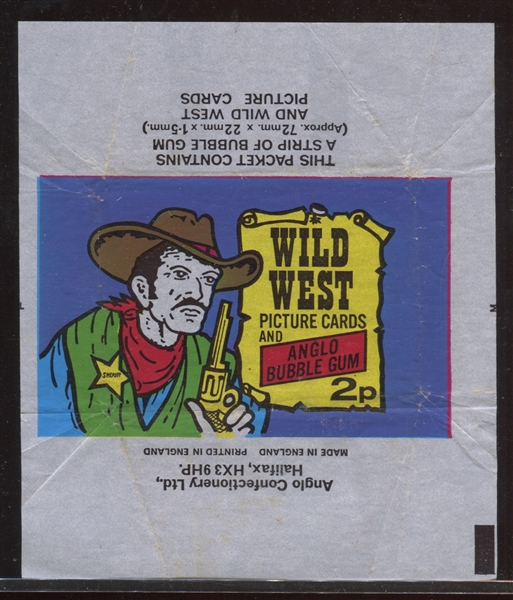 1970 Anglo Confectionery Wild West Wax Wrapper