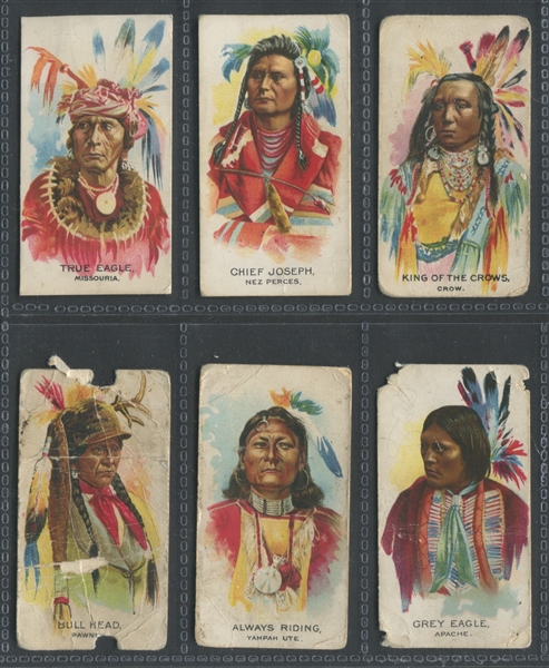 V118 Ganong Brothers Big Chief Lot of (6) Cards