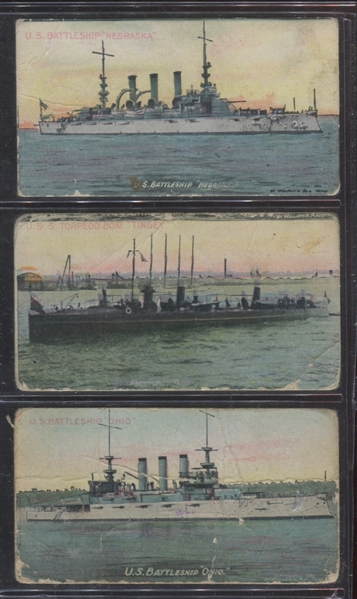 T39 Booker Tobacco Burley Cubs Battleships Lot of (3) Cards