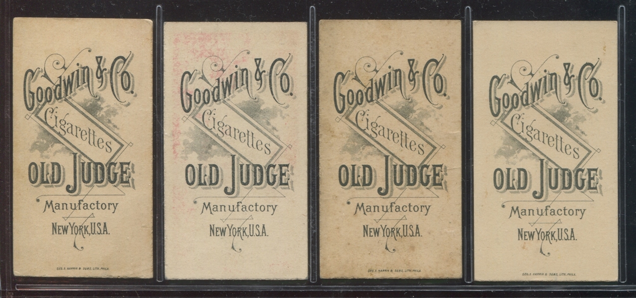 N164 Goodwin Old Judge Flowers Lot of (4) Cards 