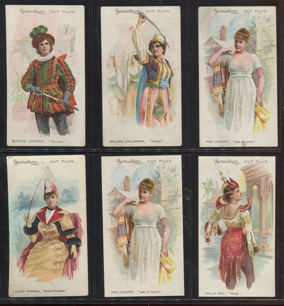 N265 Lorillard Tobacco Actresses In Opera Roles Lot of (6) Cards