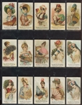 N7 Allen & Ginter Fans of the Period Lot of (15) Cards