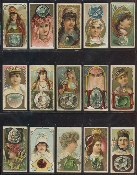 N218 Kinney Famous Gems Complete Set of (25) Cards