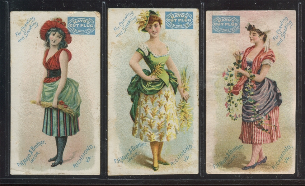 N304 Mayo Costumes & Flowers Lot of (3) Cards