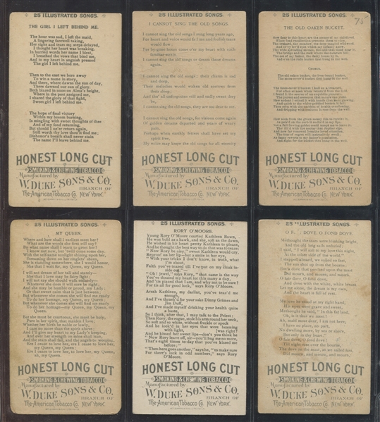N116 Duke Honest Long Cut Illustrated Songs Near Complete Set (18/25) Cards