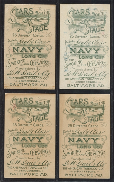 N129B Gail & Ax Stars of the Stage (1st Series) Lot of (4) Cards