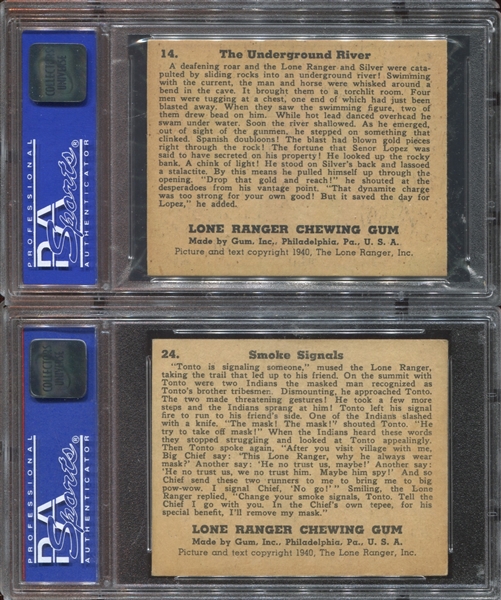 R83 Gum Inc Lone Ranger Lot of (2) PSA-Graded Cards