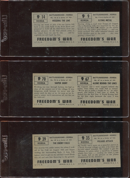 1950 Topps Freedom's War Uncut Panels Lot of (14) Panels