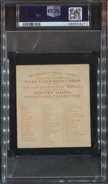 N238 Kinney International Cards - Holy Land PSA4 VG-EX