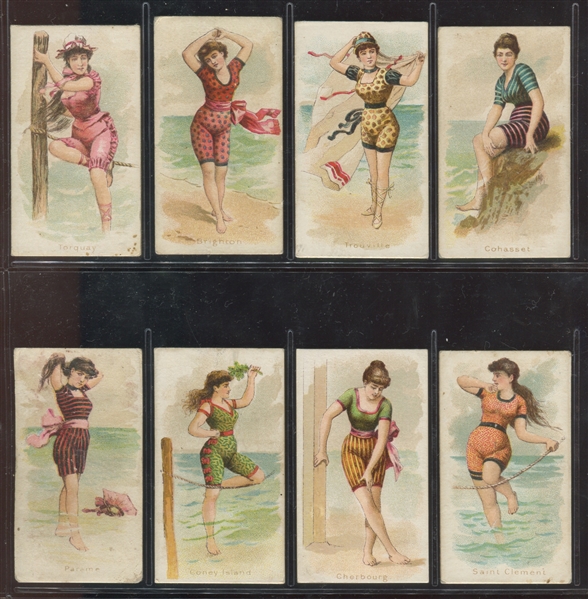 N187 Kimball Fancy Bathers Lot of (8) Cards