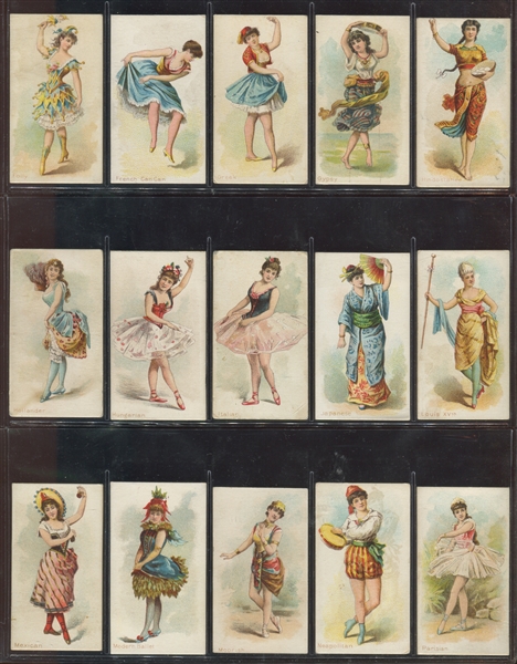 N186 Kimball Dancing Women Near Complete Set (40/50) Cards