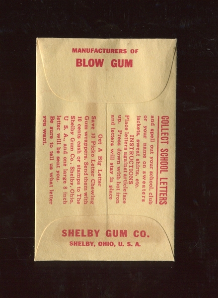 Interesting Shelby Gum Pick-O Letter Unopened Pack/Envelope