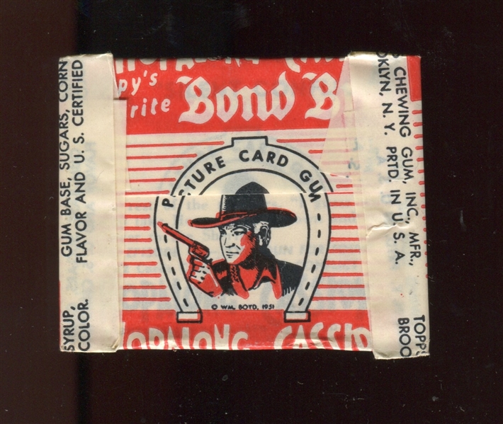 1950 Topps Hopalong Cassidy Bond Bread Unopened Package