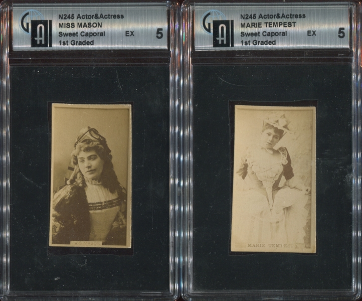 N245F Kinney Actresses Lot of (4) GAI-Graded Cards