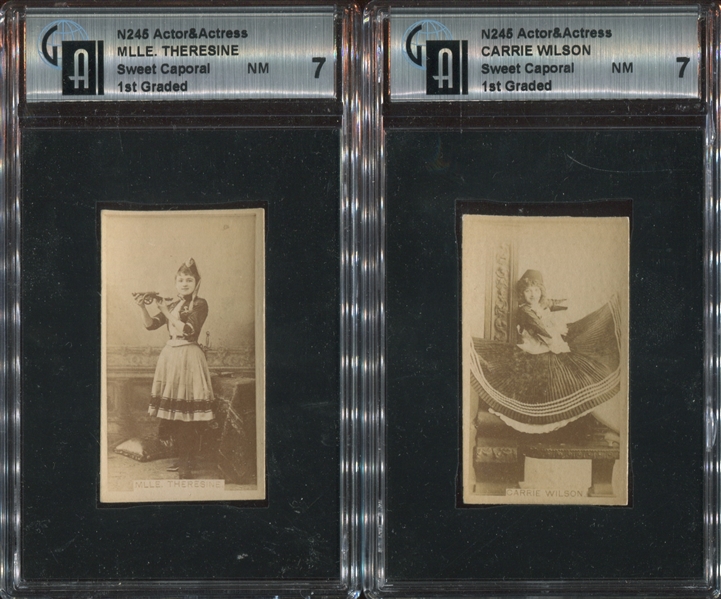 N245F Kinney Actresses Lot of (4) GAI-Graded Cards