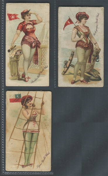 N289 Buchner Yacht Club Colors Lot of (3) Cards
