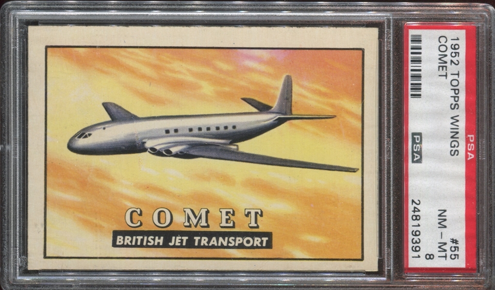 1952 Topps Wings #55 Comet PSA8 NM-MT