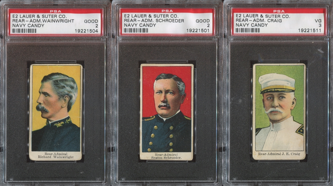 E2 Lauer & Suter Navy Candy Complete Set of (24) PSA-Graded Cards
