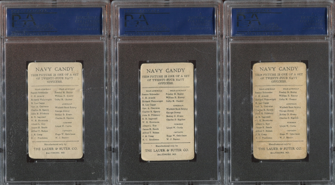 E2 Lauer & Suter Navy Candy Complete Set of (24) PSA-Graded Cards