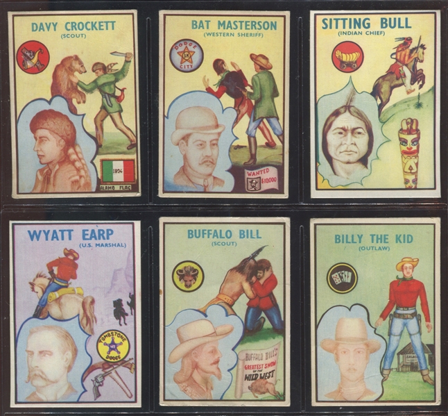 1960 Colinville (UK) Prairie Pioneers Lot of (6) Cards