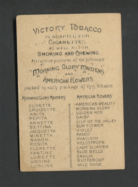 N290 Victory Tobacco Morning Glory Maidens and American Flowers Buttercup
