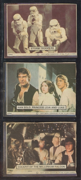 1977 Star Wars Oddball Sticker/Cards Lot of (3) Different