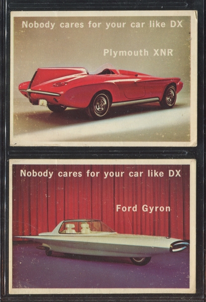 1960s DX Show Car Ad Cards Lot of (2) Different