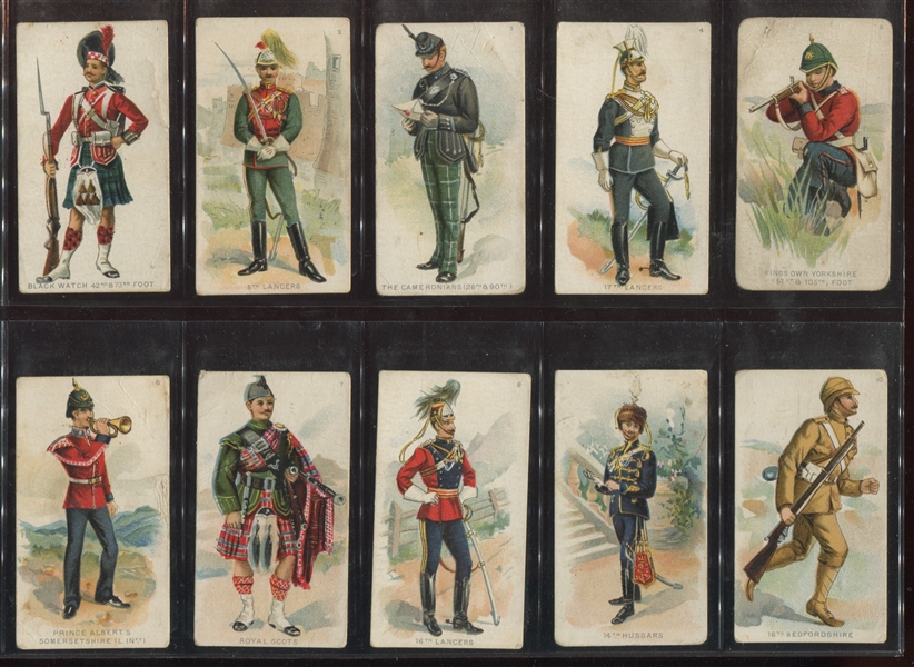 T413 American Tobacco Company Military Uniforms Complete Set of (27) Cards