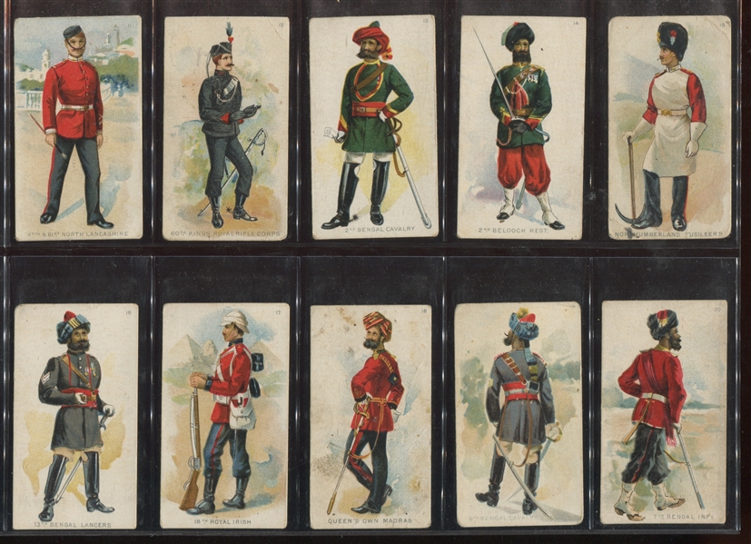 T413 American Tobacco Company Military Uniforms Complete Set of (27) Cards