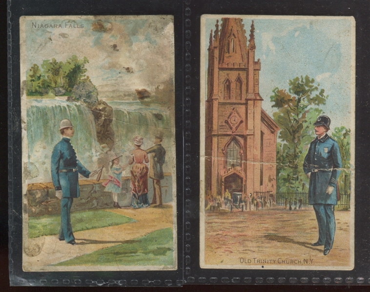 N281 Buchner American Scenes with a Policeman Lot of (4) Cards