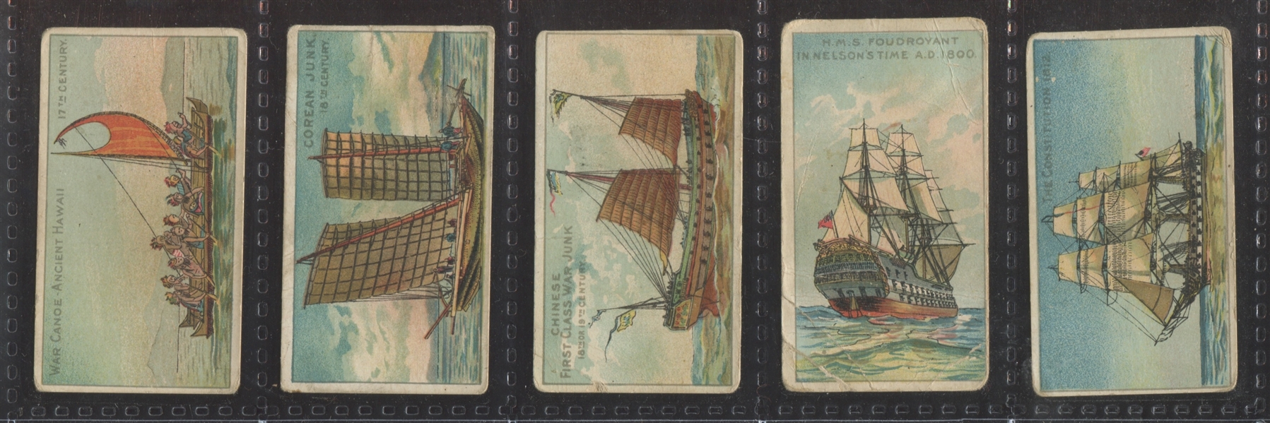 T418-1 American Tobacco Cards (ATC) Old and Ancient Ships - Series 1 Complete Set (25)