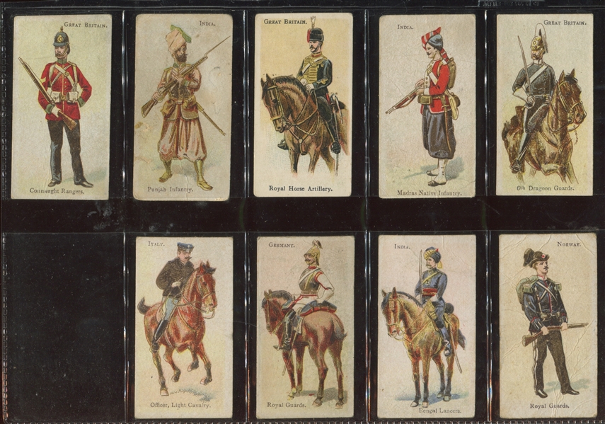 1895 Wills Cigarettes Soldiers of the World (Numbered) Lot of (19) Cards 